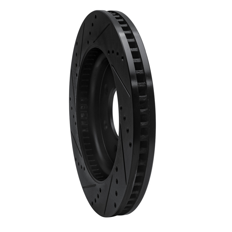 Ford F-150 Brake Rotor (1) - Front Right - R1 Concepts - Drilled & Slotted - Black - `21-`25